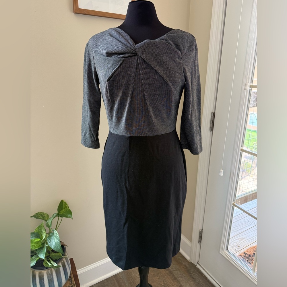 The Limited Gray and Black Dress